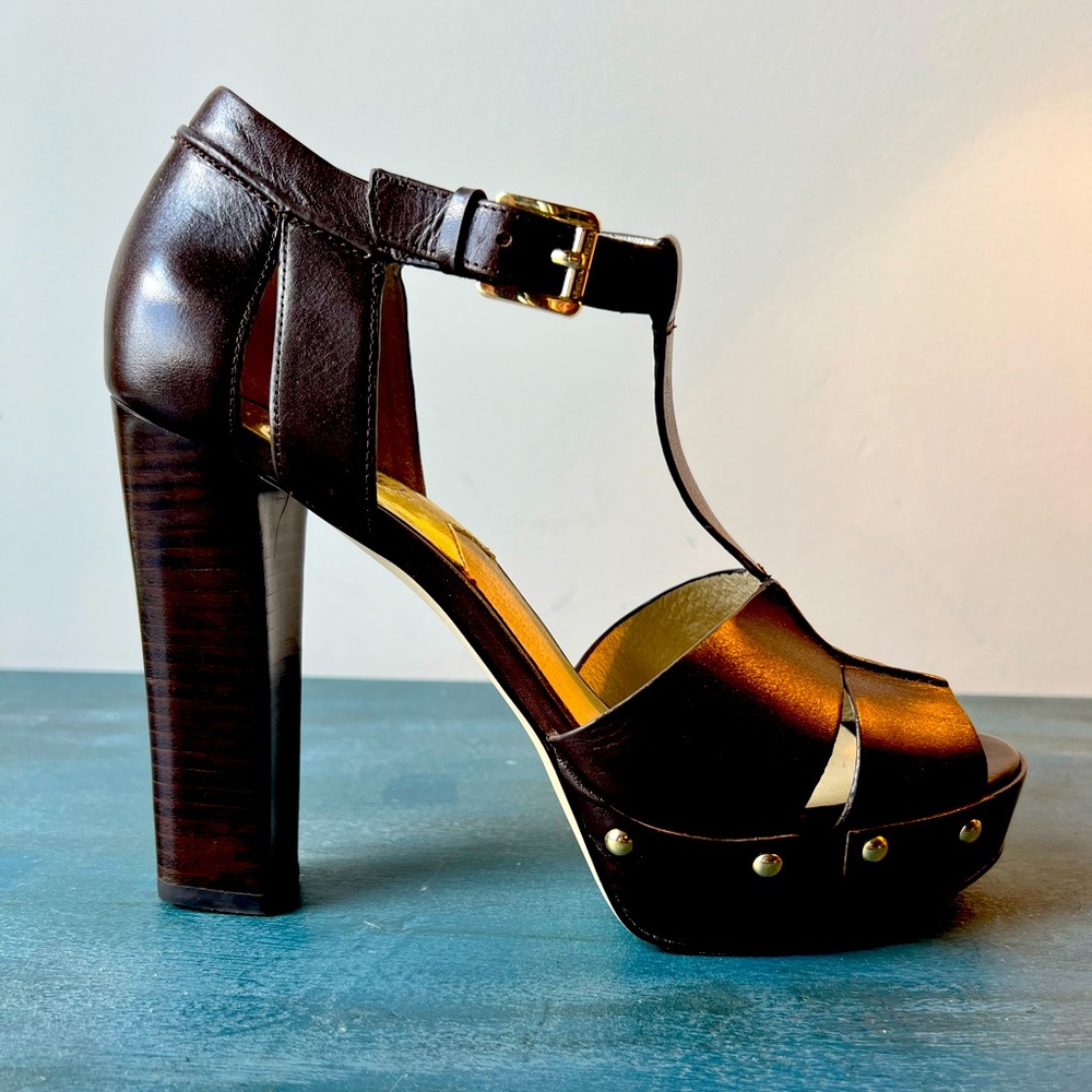 Michael Kors Platform T-Strap Sandals
